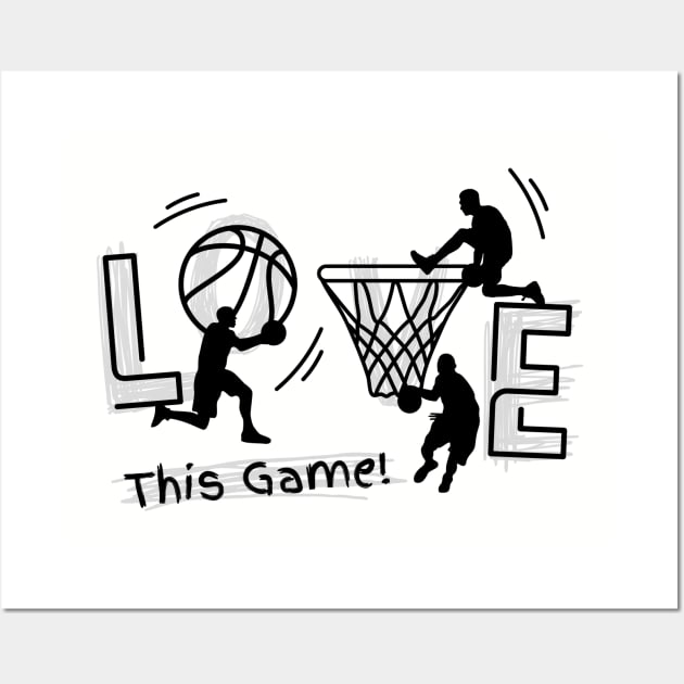 I Love Basketball Wall Art by Hayden Mango Collective 